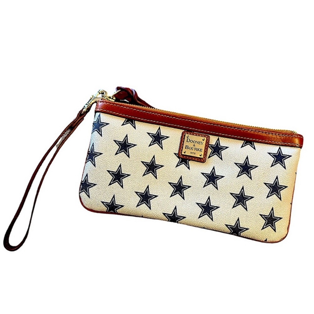 Dooney & Bourke Tan and Black Star Wristlet